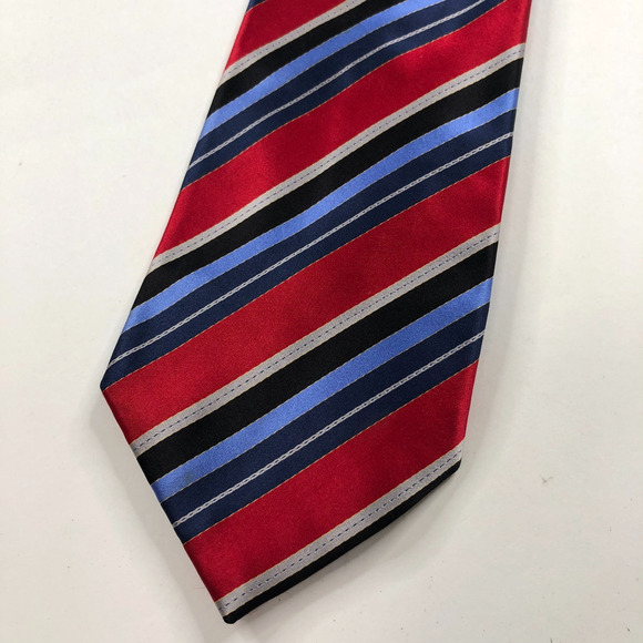 Stefano Ricci Luxury Collection 100% Silk Neck Tie Striped Red 3.75/60 In - Picture 1 of 9